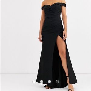New Jarlo Bardot Black Off the Shoulder Dress